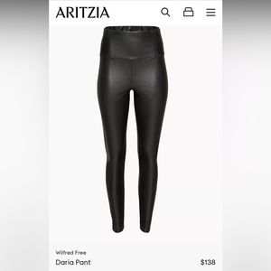 The Coveted Aritzia Daria Vegan Leather Leggings  XXS/short